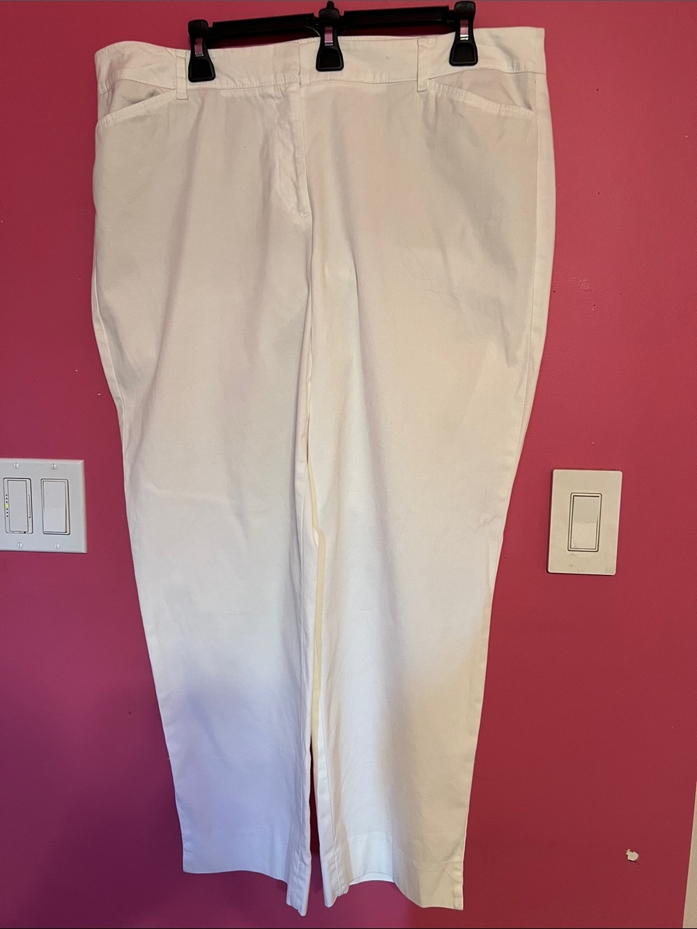 Talbots Women’s White Perfect Crops Pants Women Size 14 Curvy